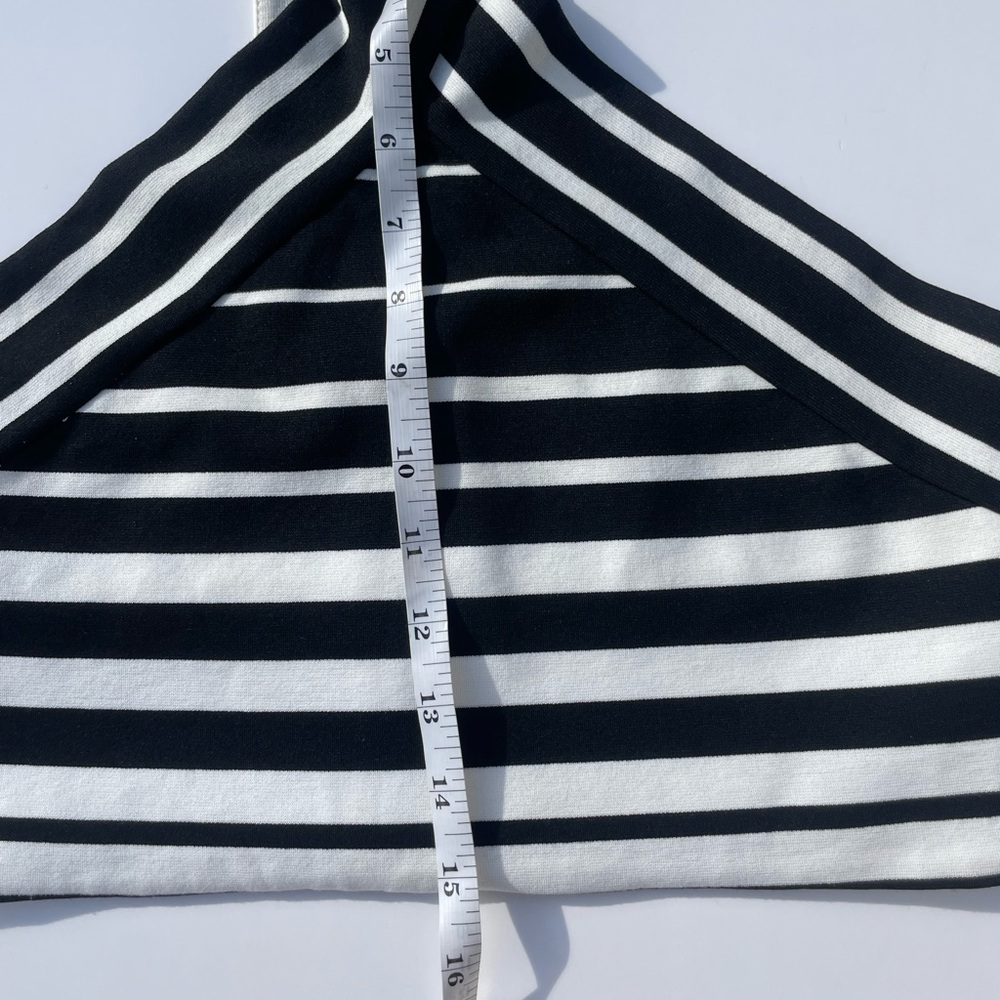 Bec & Bridge Black and White Crisscross Halter Crop Top - Picture 3 of 5
